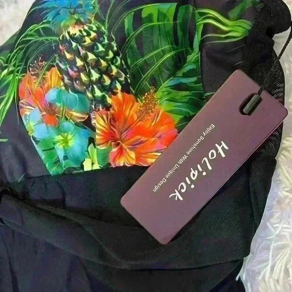 NWT🖤🌴Halter Tummy Control Mesh Swimsuit - Picture 7 of 7
